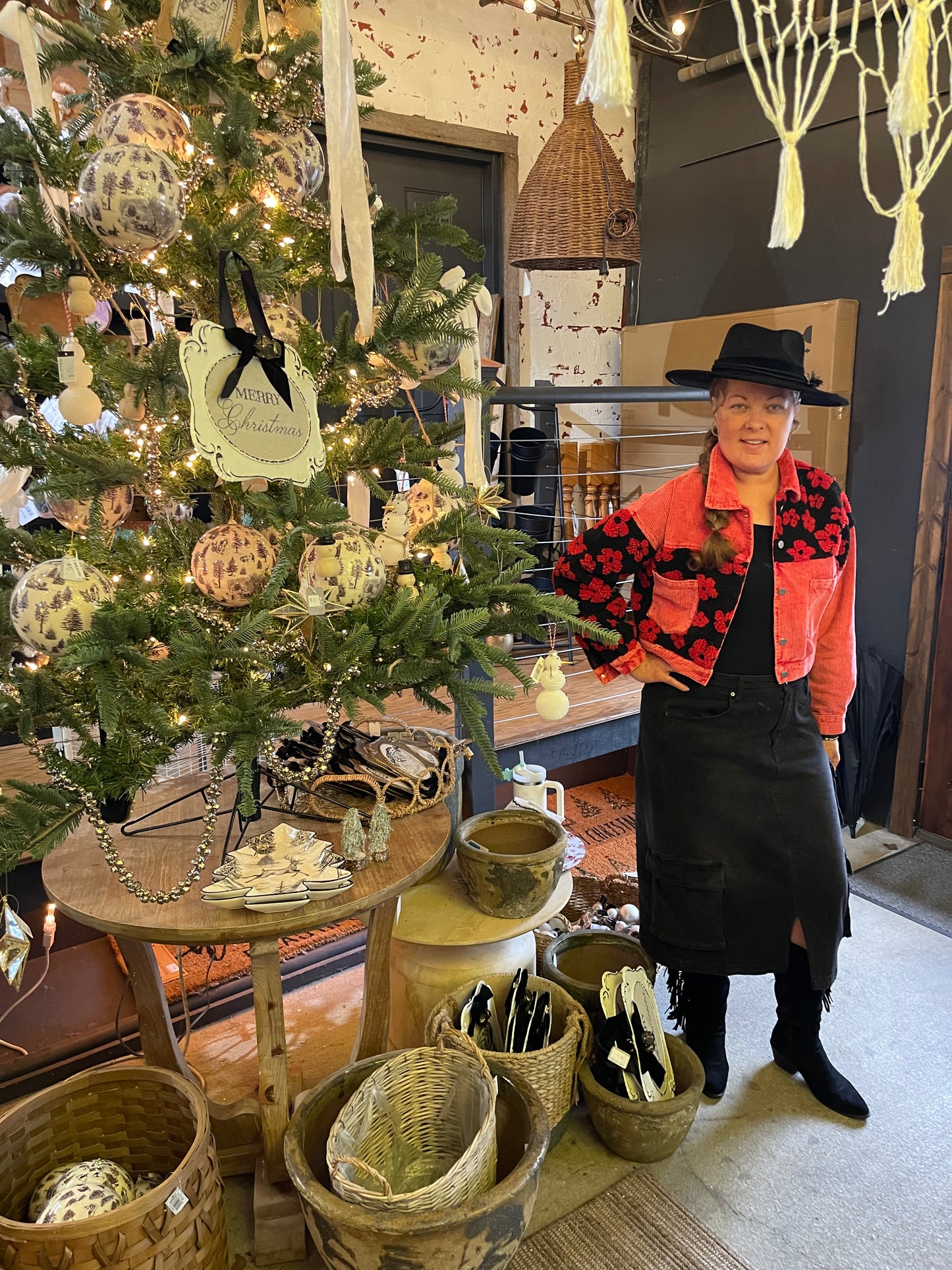 Red Corduroy/Sherpa Jacket: S & L FINAL SALE! Cannot Be Returned!