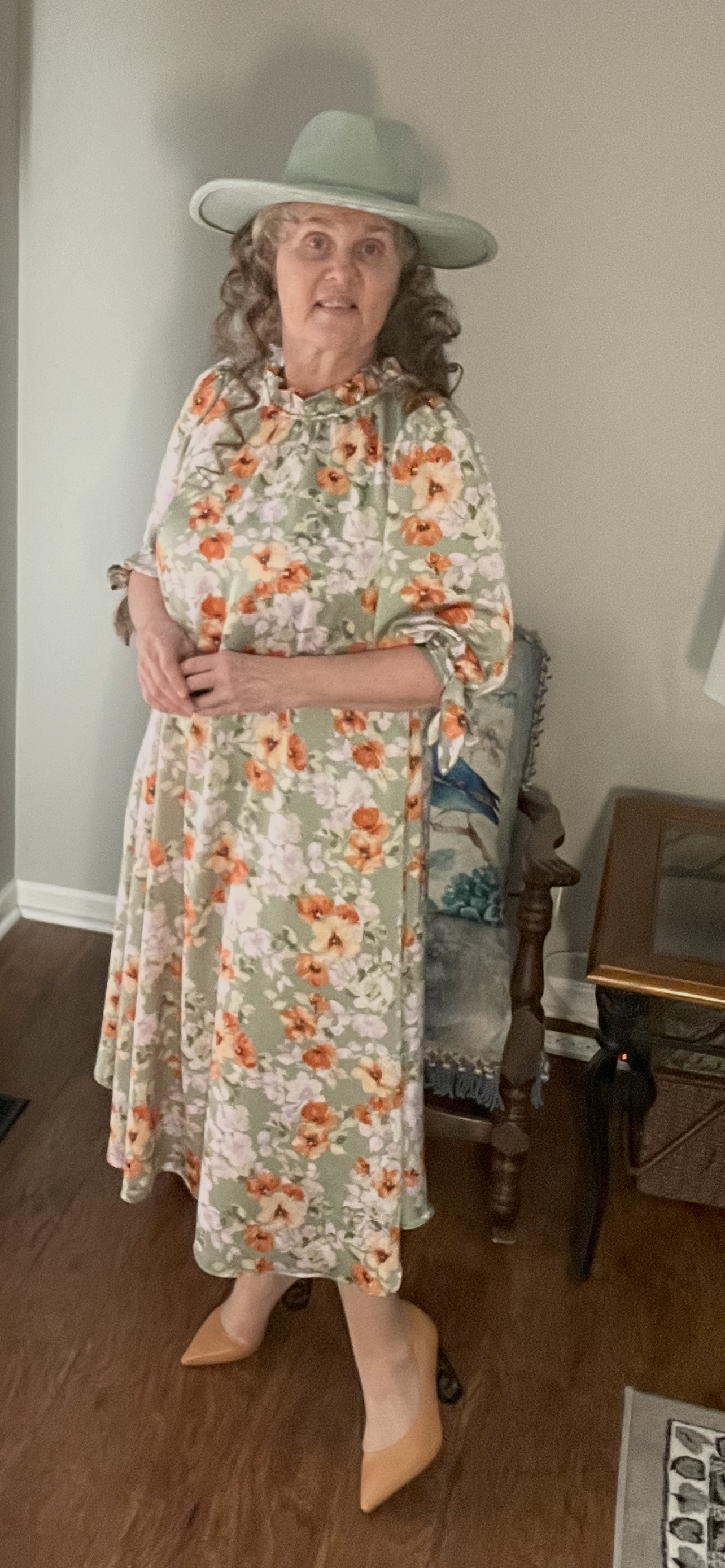 NEW! "Stephanie" Sage Floral Dress S-L