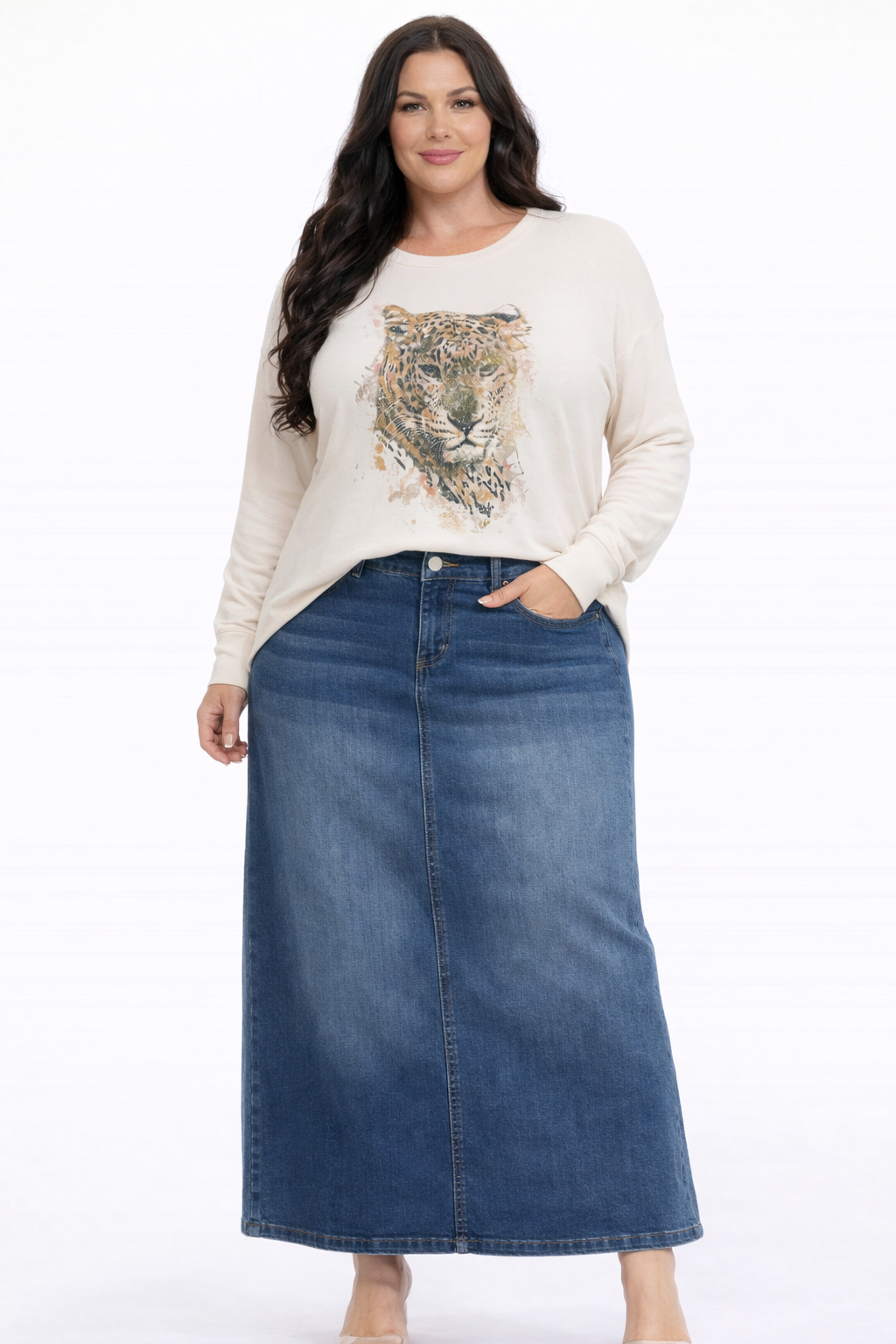 “Trudy” Indigo Wash #241 XS -5X