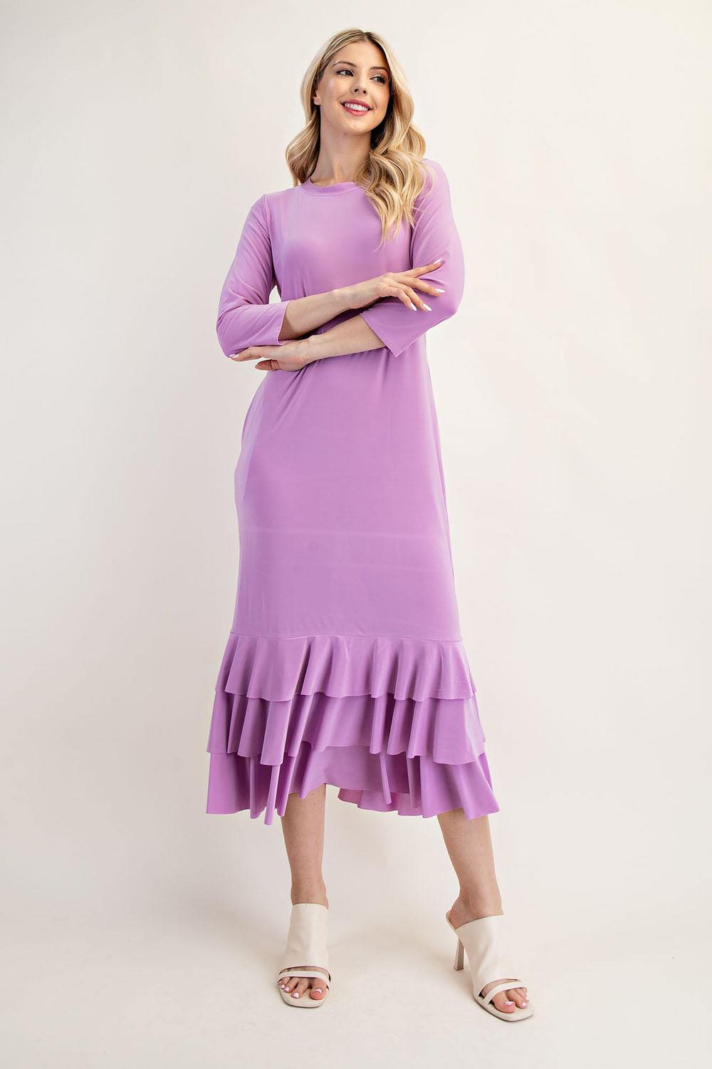 NEW! Pre-Order Lavender Dress S-3X  Arriving In Stock: 3/8