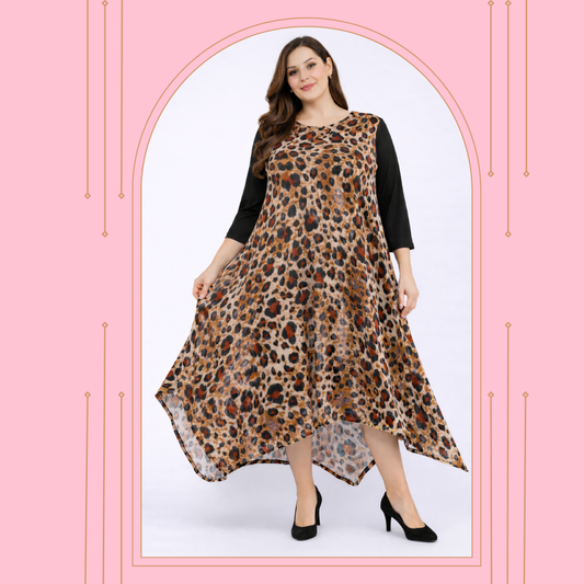 "Cheryl" Cheetah Print Dress: S-L. Final Sale!  Cannot be Returned!