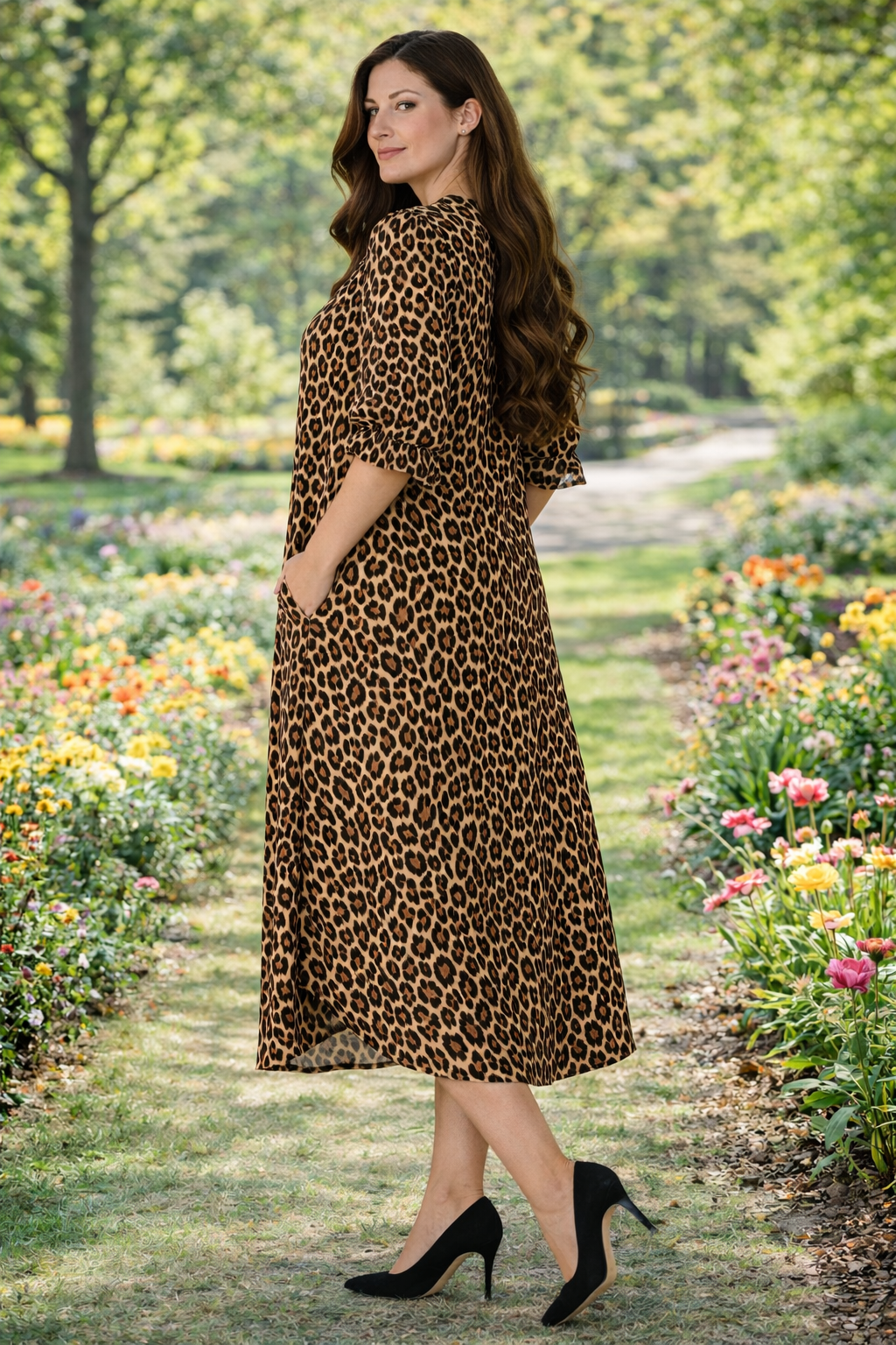 NEW! "Lisa" Leopard Print Dress: S-3X  Arriving in Stock: 4/16