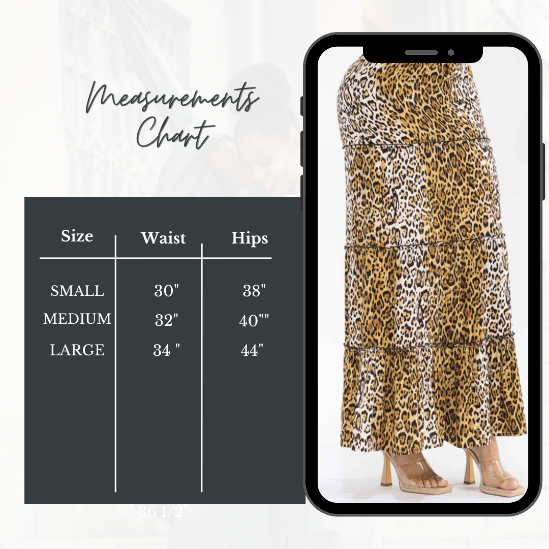 NEW! Leopard Maxi Skirt: S-L