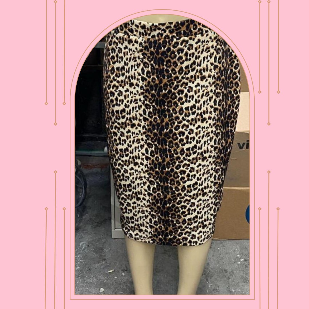 NEW LEOPARD SKIRT: M-XL