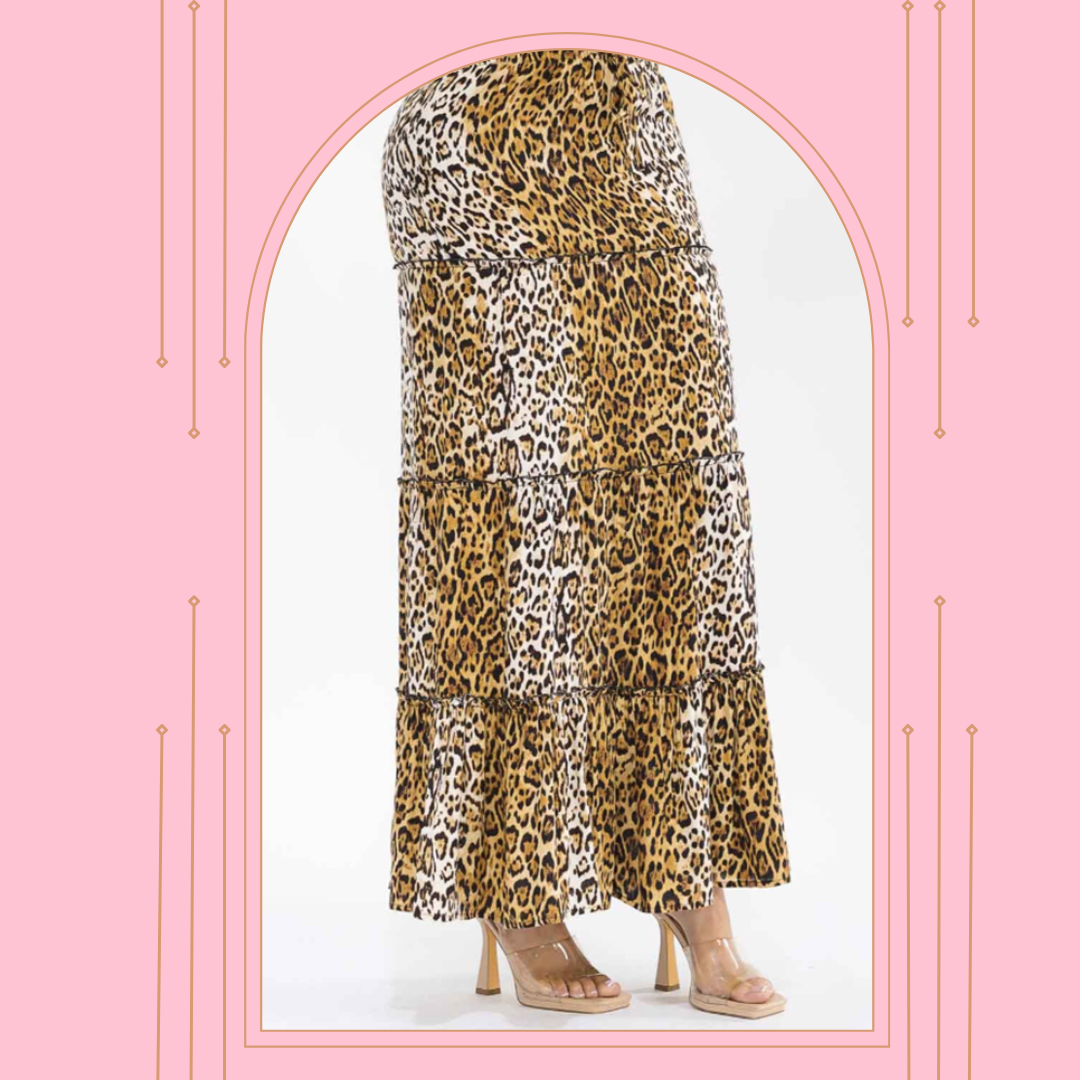 NEW! Leopard Maxi Skirt: S-L