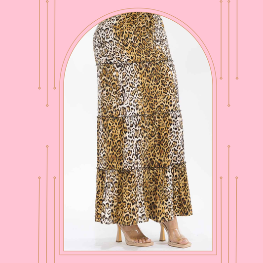 NEW! Leopard Maxi Skirt: S-L