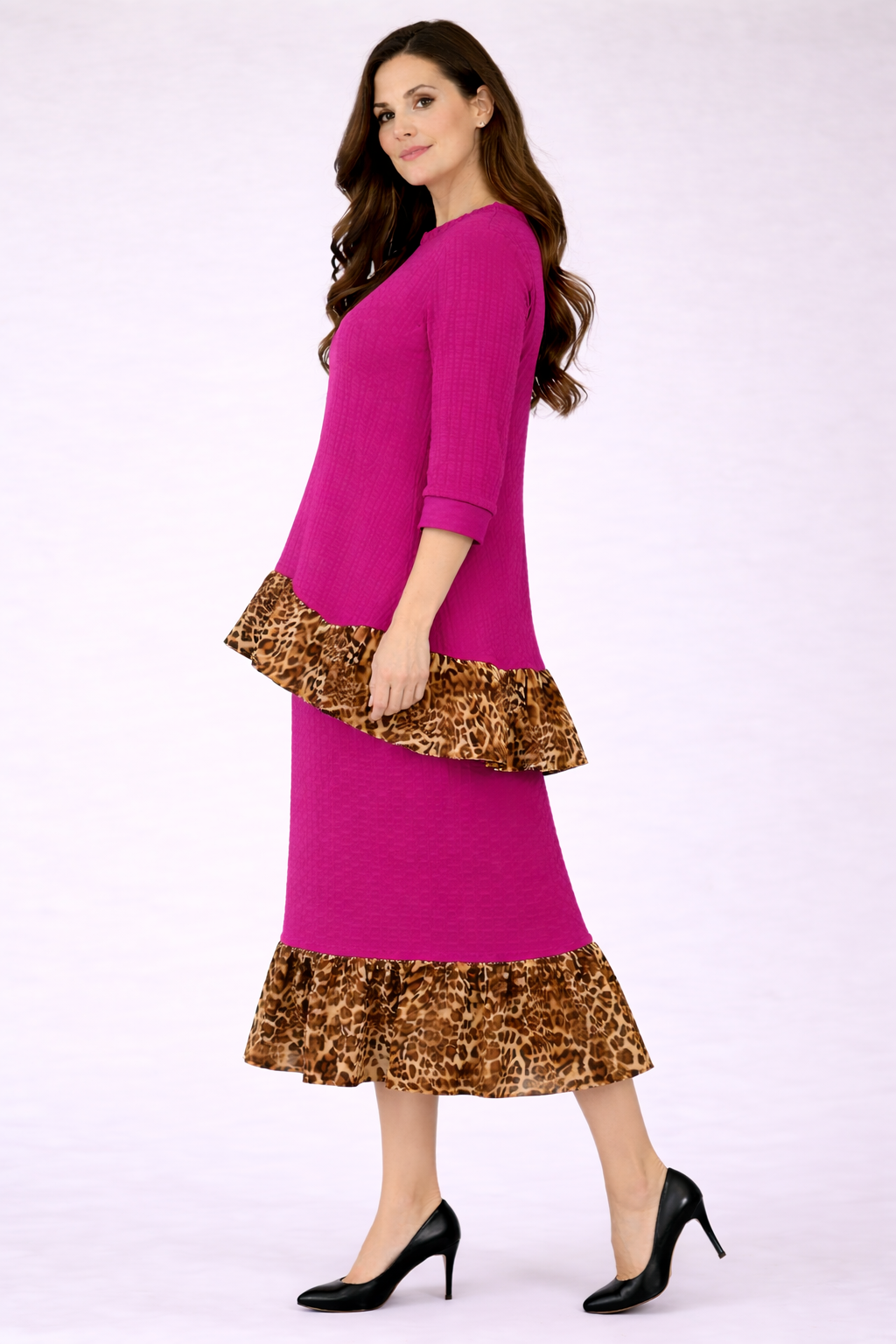 NEW! Magenta Honeycomb Two Piece Set: 1X - 3X