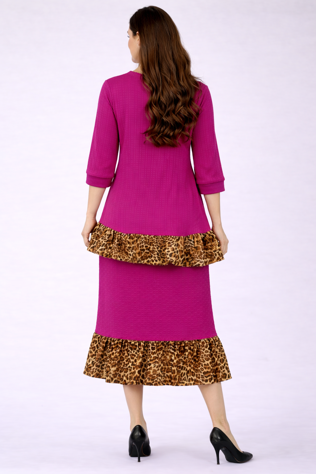 NEW! Magenta Honeycomb Two Piece Set: 1X - 3X