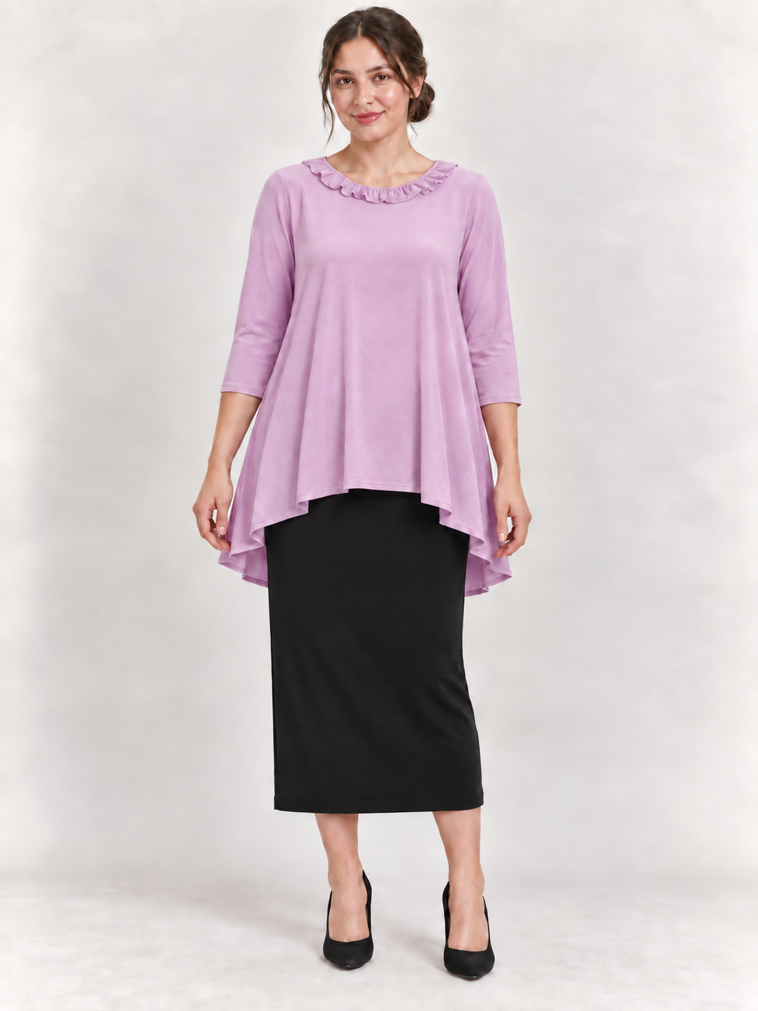 NEW! Light Plum  High/Low Top: S-3X
