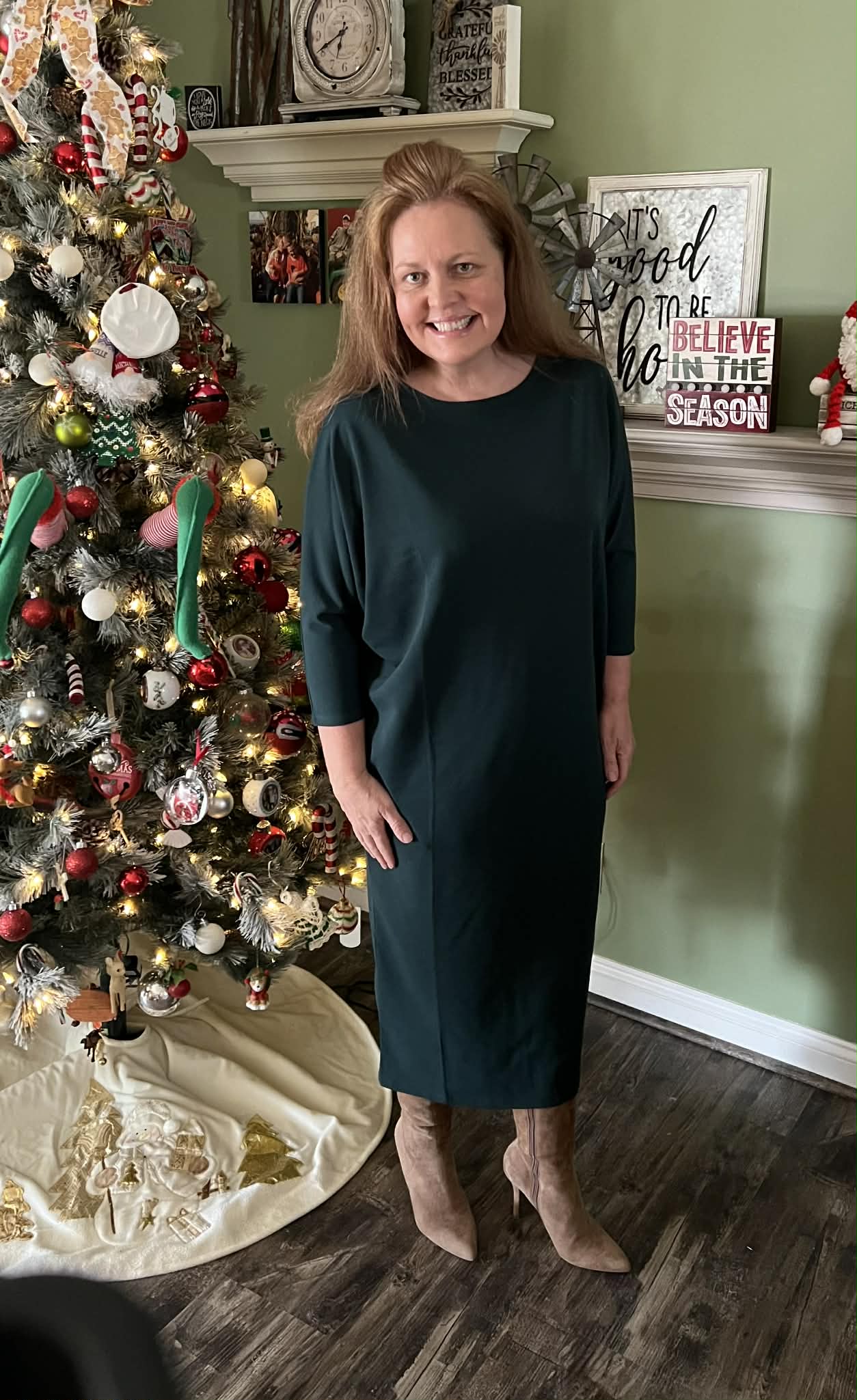 Mustard Dolman Sleeve Dress: Large , FINAL SALE! Cannot Be Returned!