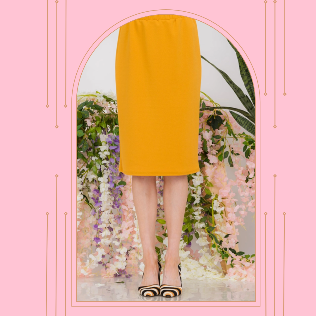 Mustard  28" Skirt : S-3X