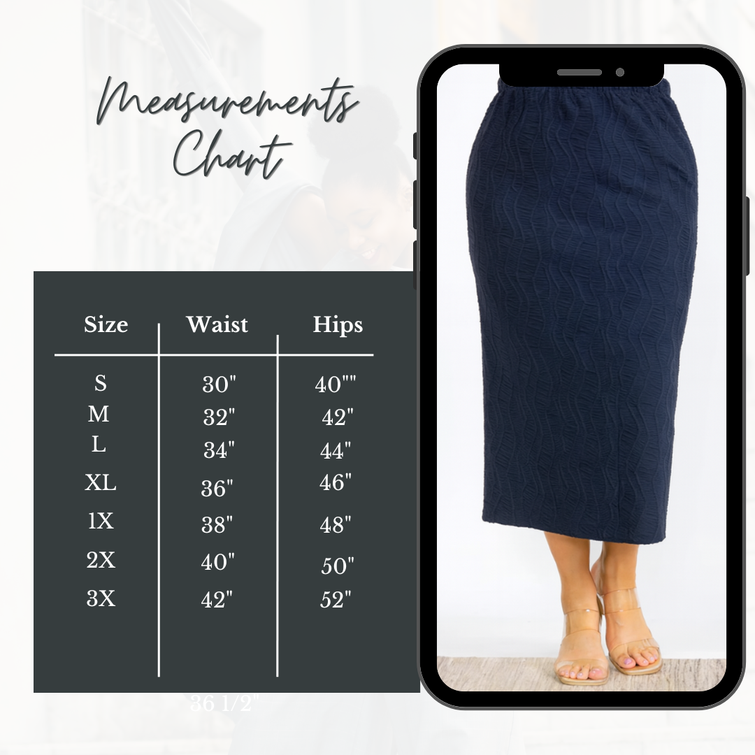 Navy 31" Skirt: S-3X