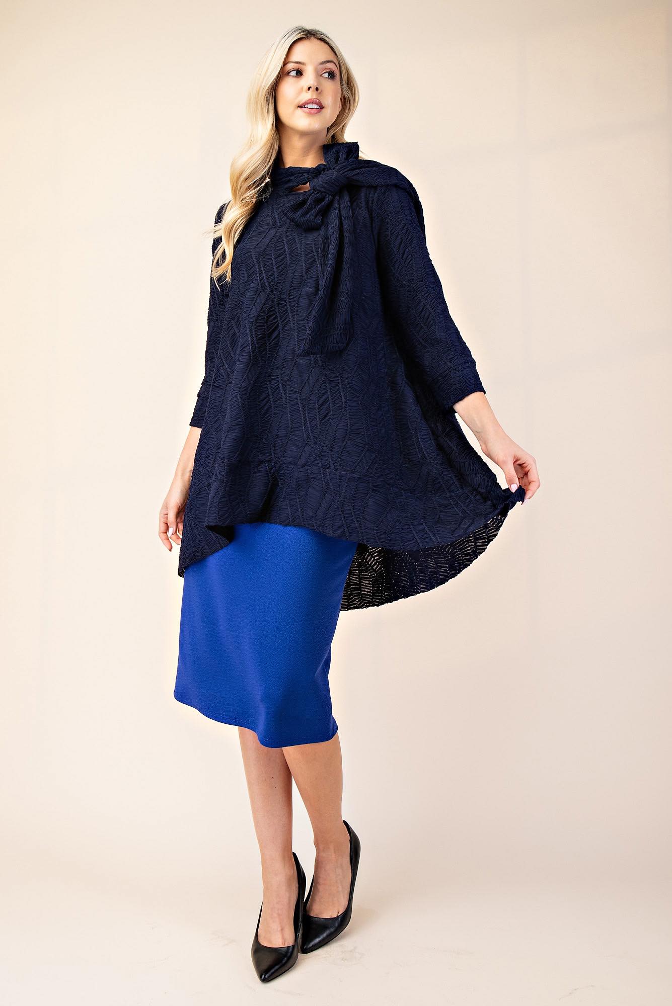 NEW! Navy Bow Top: S-XL  Arriving In Stock: 2/21