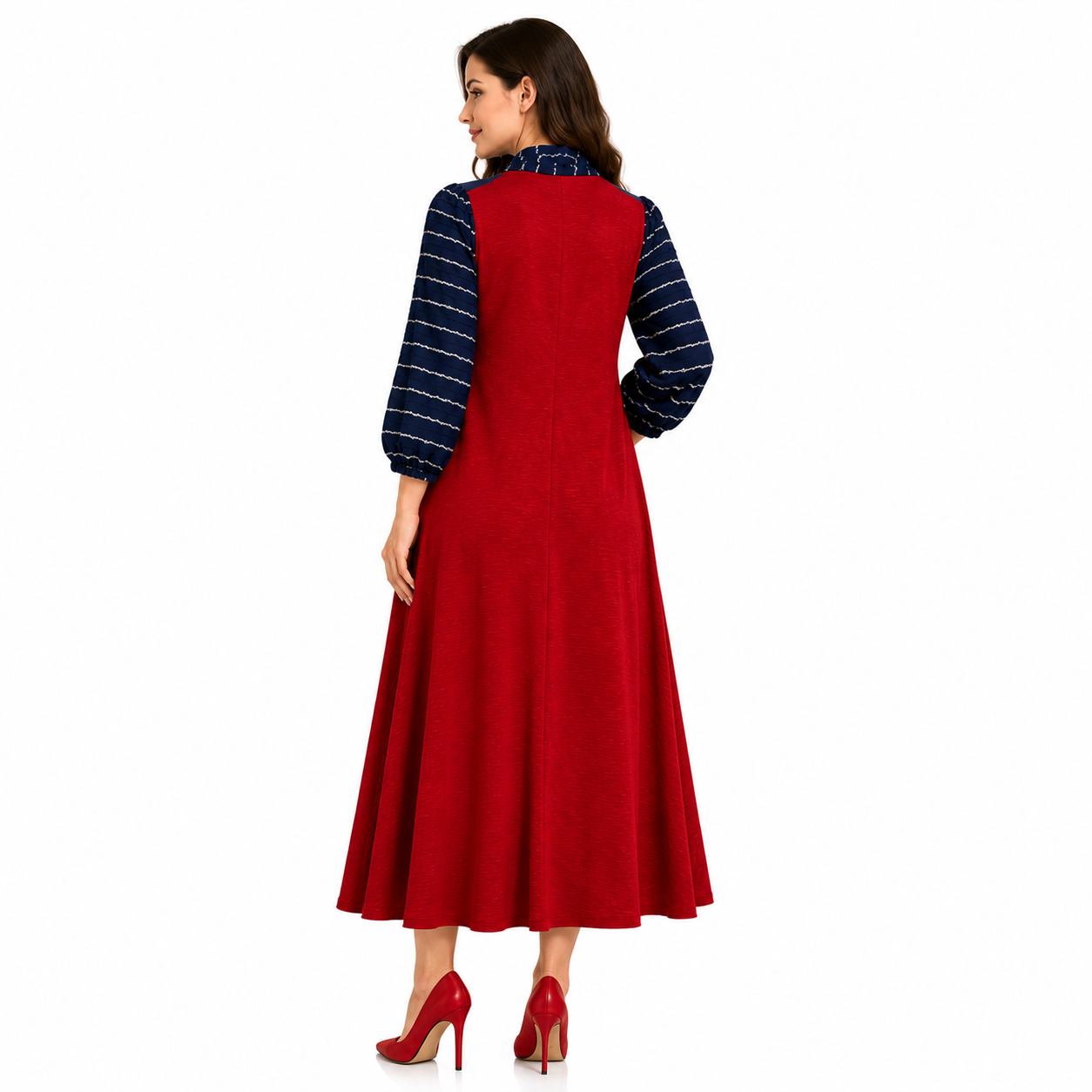 Pre-Order: New! "Natalie" Navy/Red Bow Dress S-3X (Arriving In Stock Mid June)