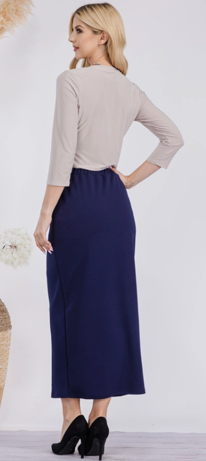 Navy RC Original Maxi Skirt  S--5X FINAL SALE! Cannot Be Returned!