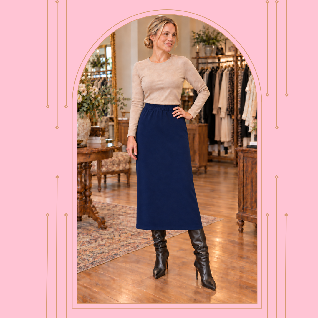 Navy Skirt : M-L  (FINAL SALE! Cannot Be Returned!)
