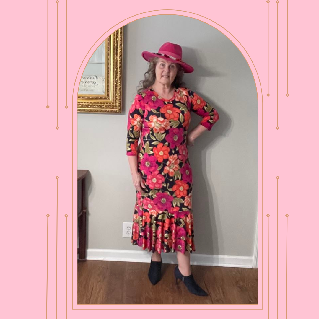 "Nellie" Floral Print Dress: S-1X (FINAL SALE! Cannot Be Returned!)