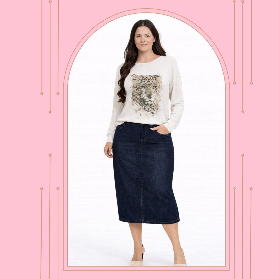 Oatmeal Leopard Top: S-L  Generous Fit!  Final Sale!  Cannot be Returned!