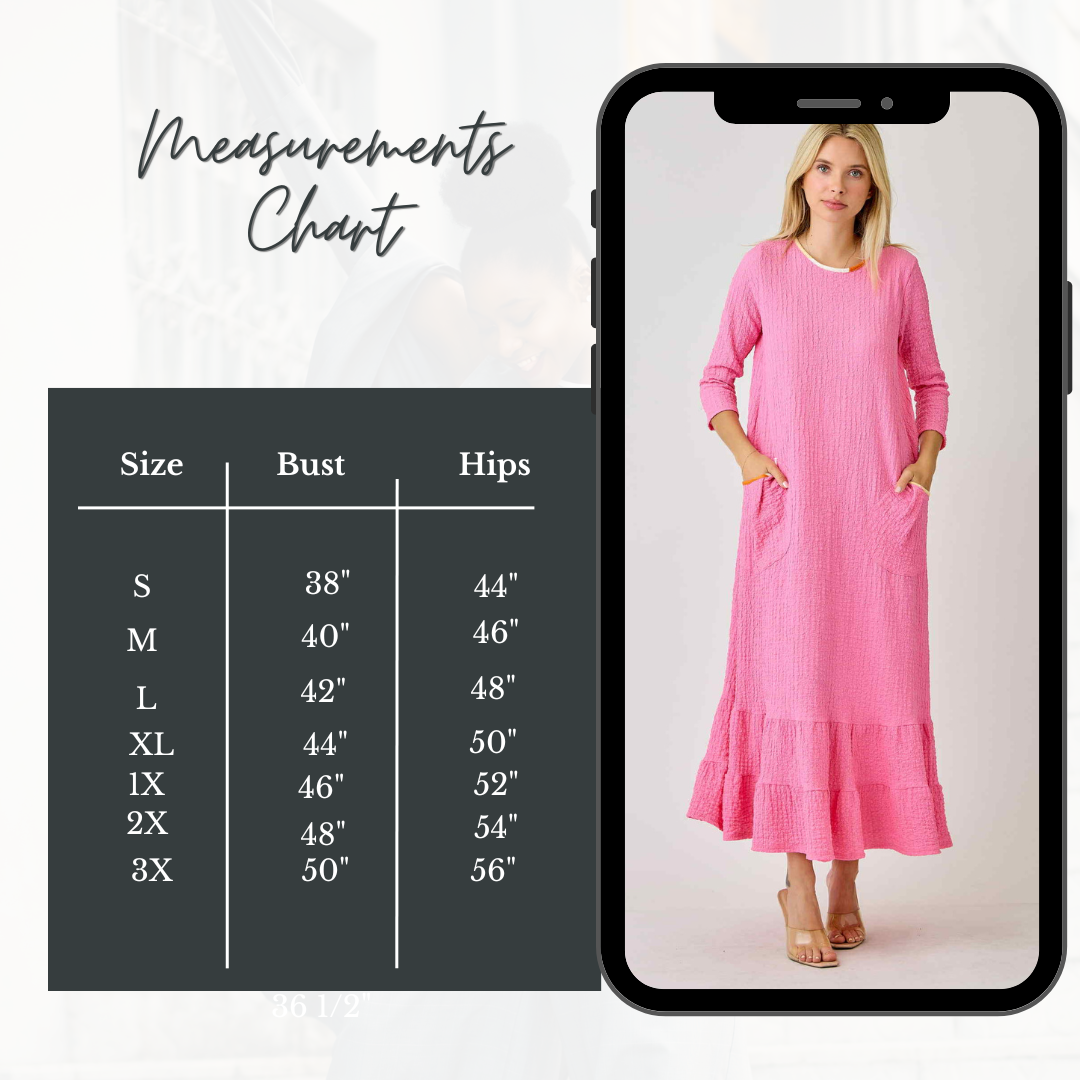 New!  "Lily" Pink Dress:  S-3X Arriving In Stock: 10/10