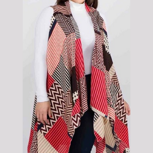 Plus:  Geometric Vest Cover-Pink or Green (Arriving In Stock: 11/22)