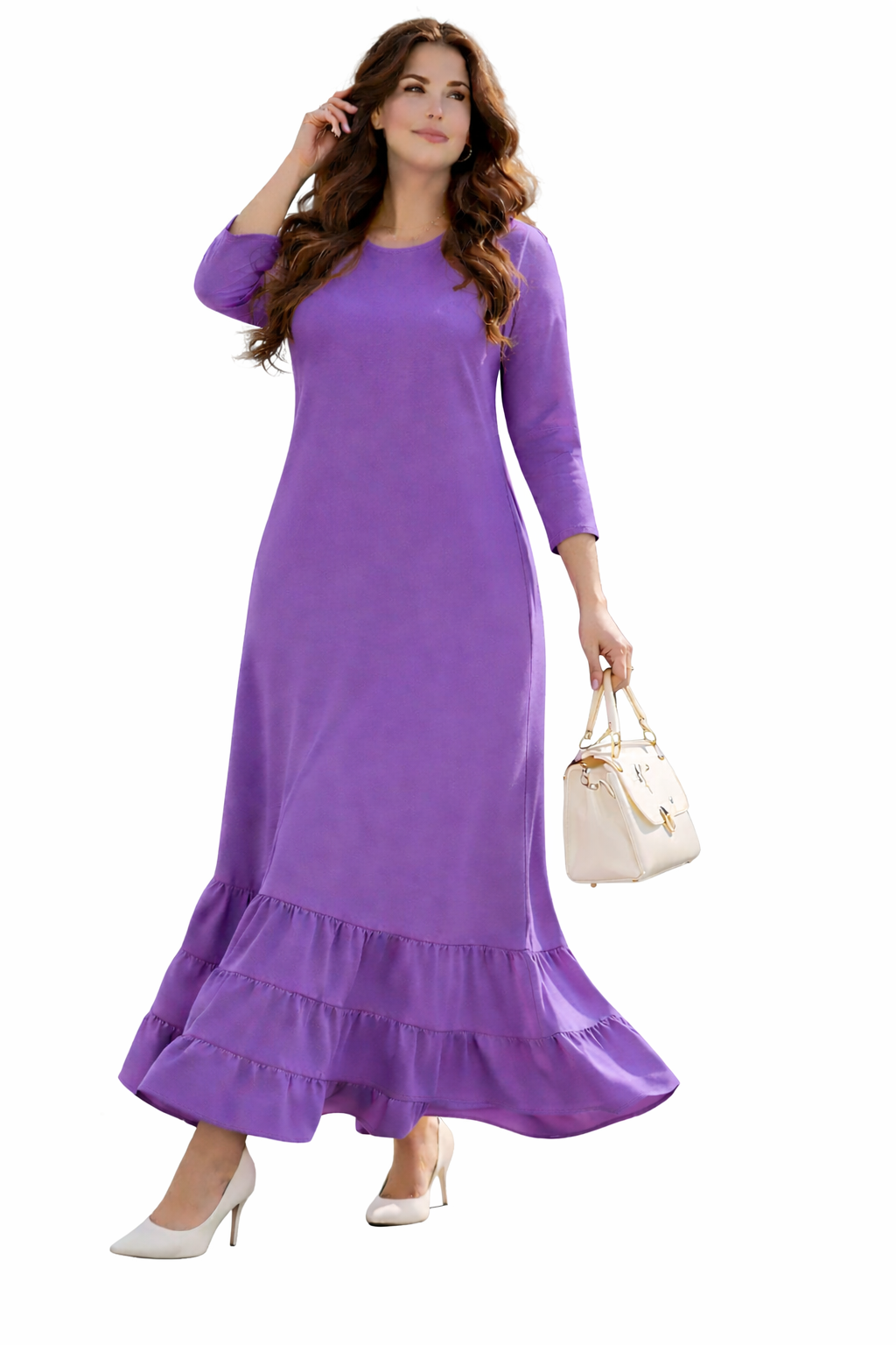 NEW! "Pansy" Purple Dress: S-3X. Arriving in Stock Mid June.