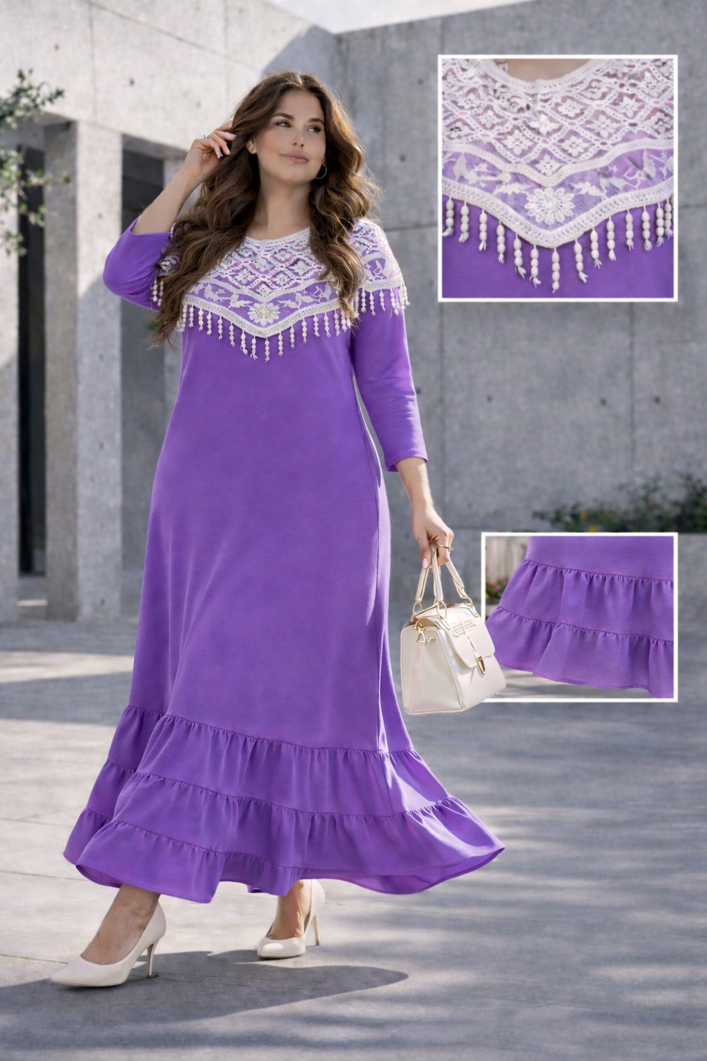 NEW! "Pansy" Purple Dress: S-3X. Arriving in Stock Mid June.