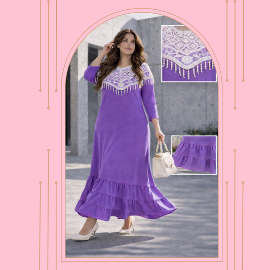 Pre-Order: NEW! "Pansy" Purple Dress: S-3X  Arriving In Stock: Mid April