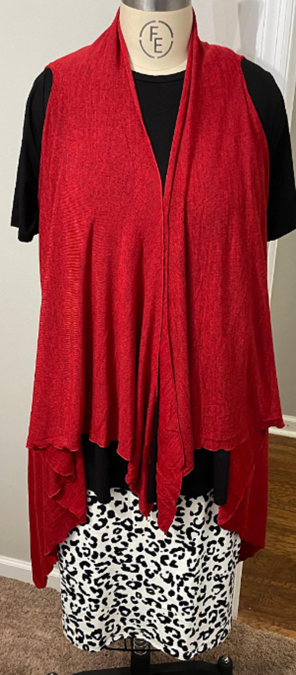 Red Long Vest (S-2X)