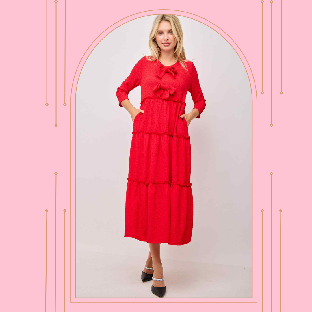NEW! "Ruby" Red Dress: S- 3X