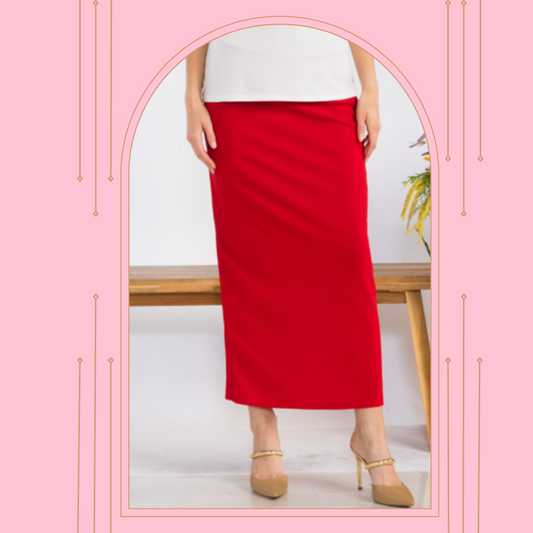 NEW! (Pre-Order) Red Maxi Skirt: S-3X  Arriving In Stock: 7/15