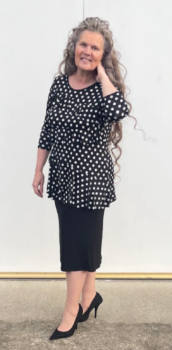 RC RED Polka Dot Ruffle TOP : Small Final Sale!  Cannot Be Returned!