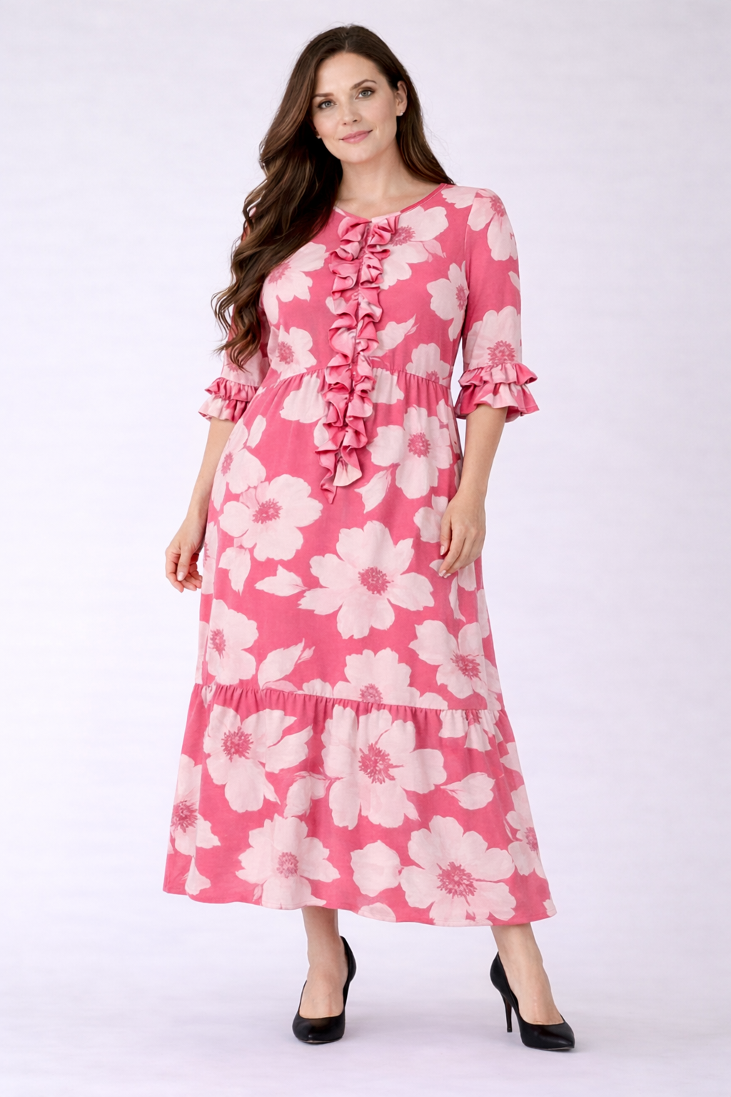 Pre-Order: NEW- "Rosalind" Rose Pink Dress: S-3X  Arriving In Stock: 2/23
