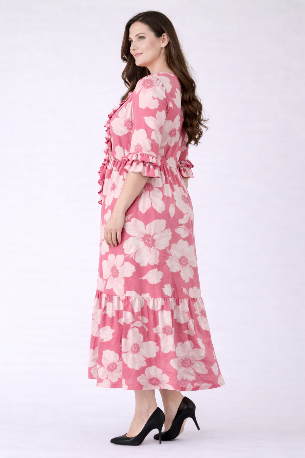 Pre-Order: NEW- "Rosalind" Rose Pink Dress: S-3X  Arriving In Stock: 2/23