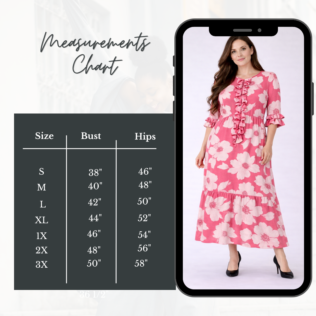 Pre-Order: NEW- "Rosalind" Rose Pink Dress: S-3X  Arriving In Stock: 2/23