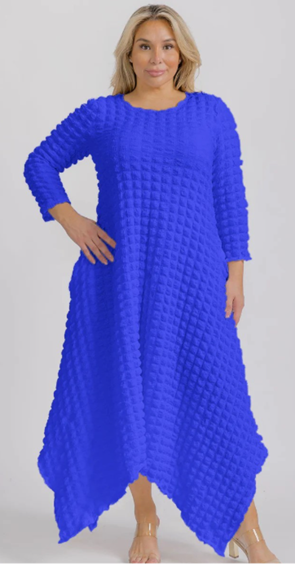 “Popcorn" Royal Blue Dress: S-L Final Sale!  Cannot be Returned!