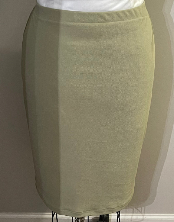 Sage Green Skirt:  2X- 28" Final Sale! Cannot Be Returned!