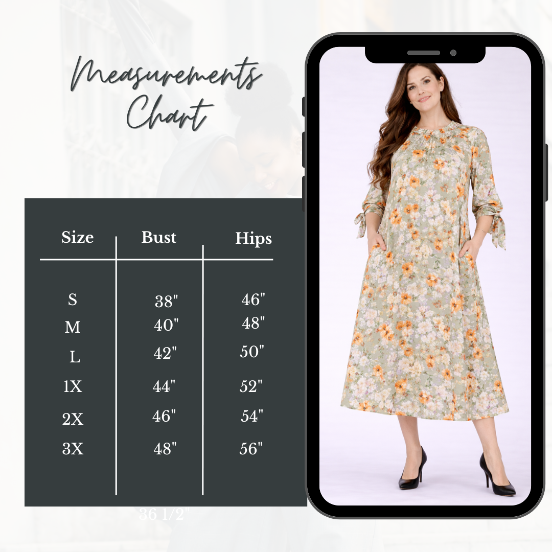 NEW! "Stephanie" Sage Floral Dress S-L