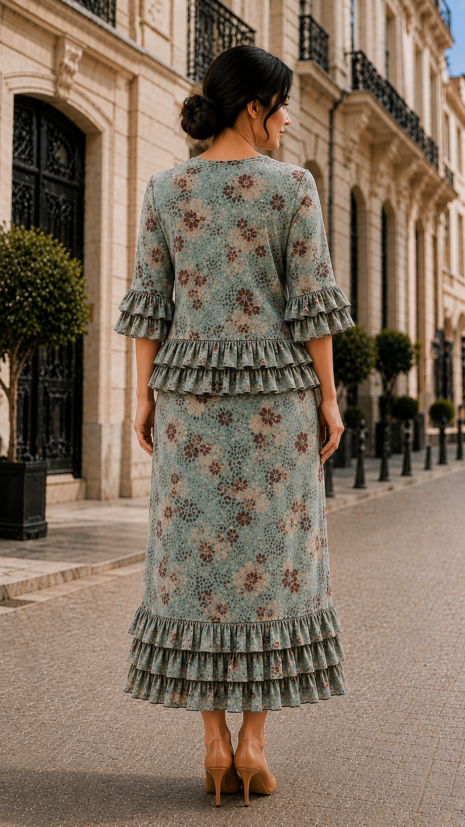 Pre-Order:  NEW!  “Savannah” - Sage/Floral Print- 2 Piece Set! (Arriving late Sept-Early Oct)