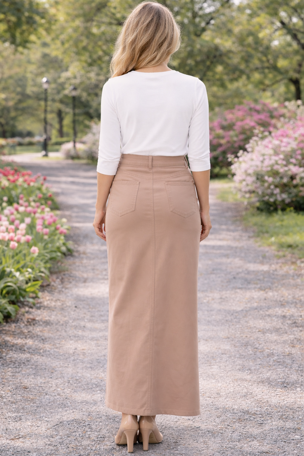 NEW! Sandstone Maxi Jean Skirt: S-3X