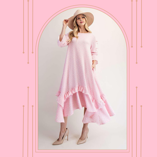 NEW!  Pre-Order: Soft Pink Print : S-3X  Arriving in stock: 5/15