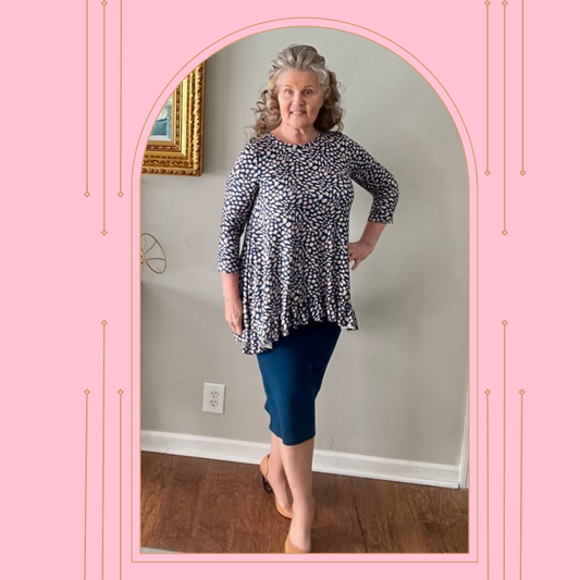 NEW! (Pre-Order) Teal Print Top! S-3X  Arriving In Stock: 7/2