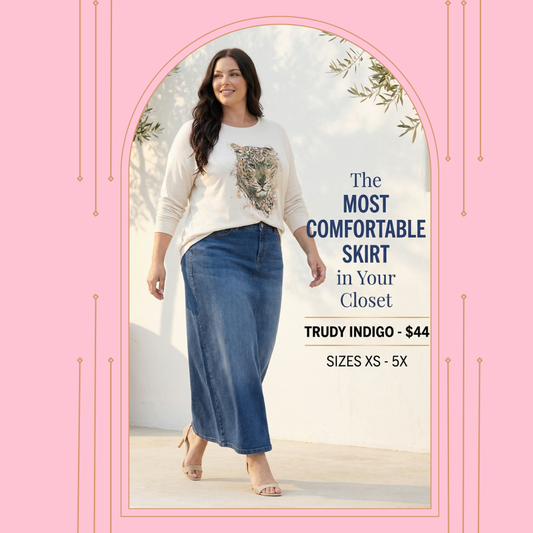 “Trudy” Indigo Wash #241 XS -5X