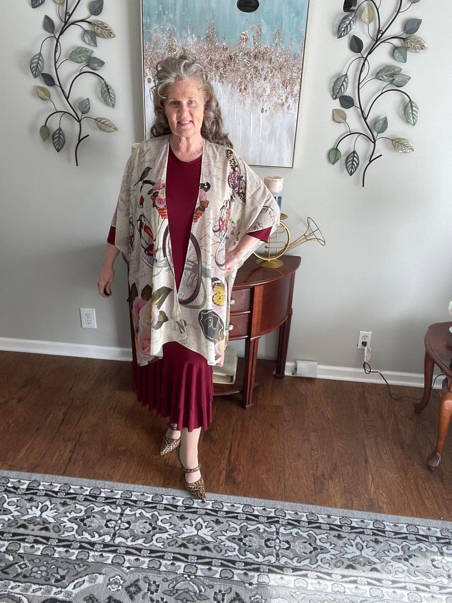 Burgundy Ruffled Layering Dress: Small FINAL SALE! Cannot Be Returned!