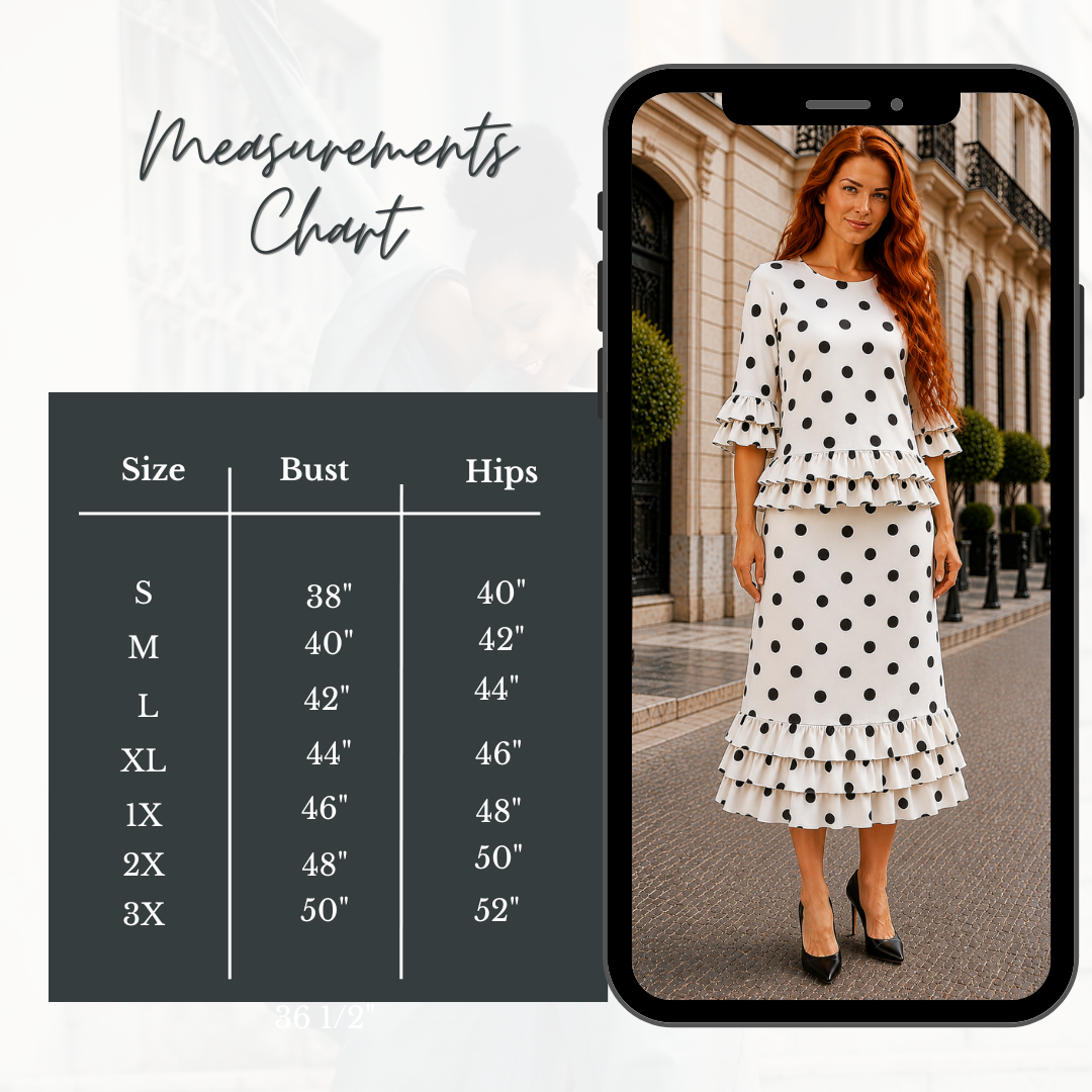 Pre-Order-NEW!  “Audrey”   White/Polka Dot- 2 Piece Set! S-3X  (Arrives late Sept/Early Oct)