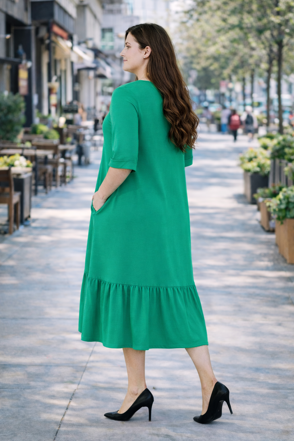 "Emerald" “Oversized “ Green Plus Dress: 1X-3X  (Fits up to 5X) FINAL SALE! Cannot be Returned!