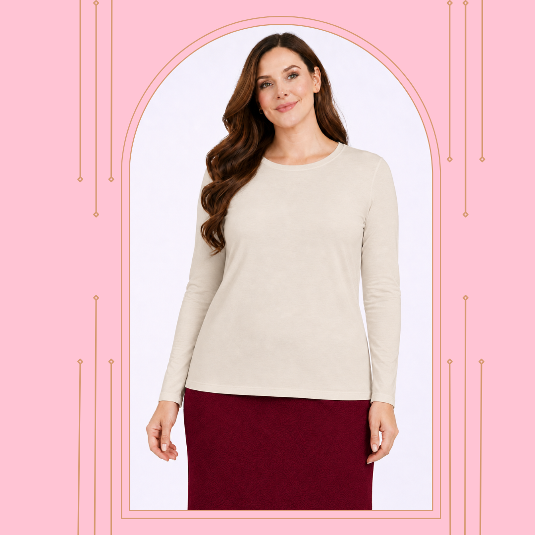 NEW! Beige "Basic T"  S-3X