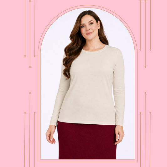 NEW! Beige "Basic T"  S-3X