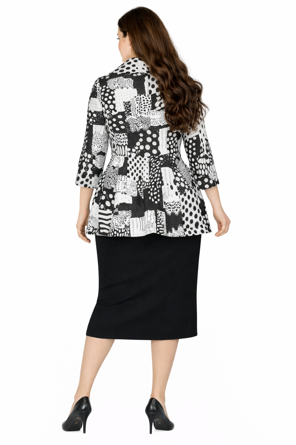 NEW! Black & White Textured Jacket: M-1X