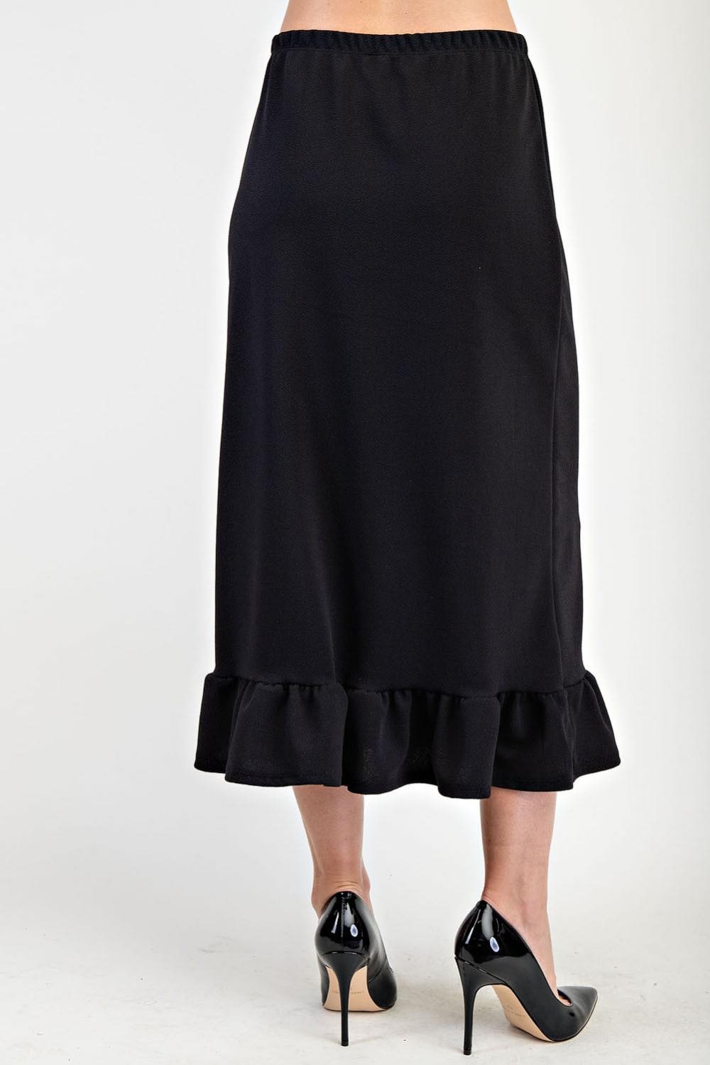 NEW! Black Ruffle Skirt: S-3X