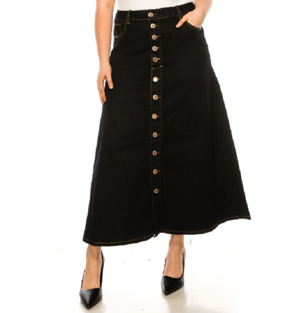 Black Maxi Denim #013  S-2X